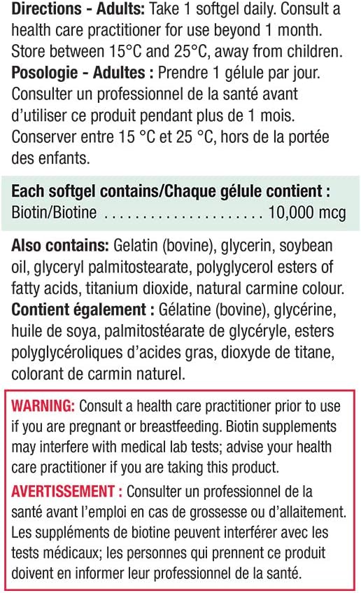 Biotin 5,000 mcg | Jamieson™ | 60 Softgels