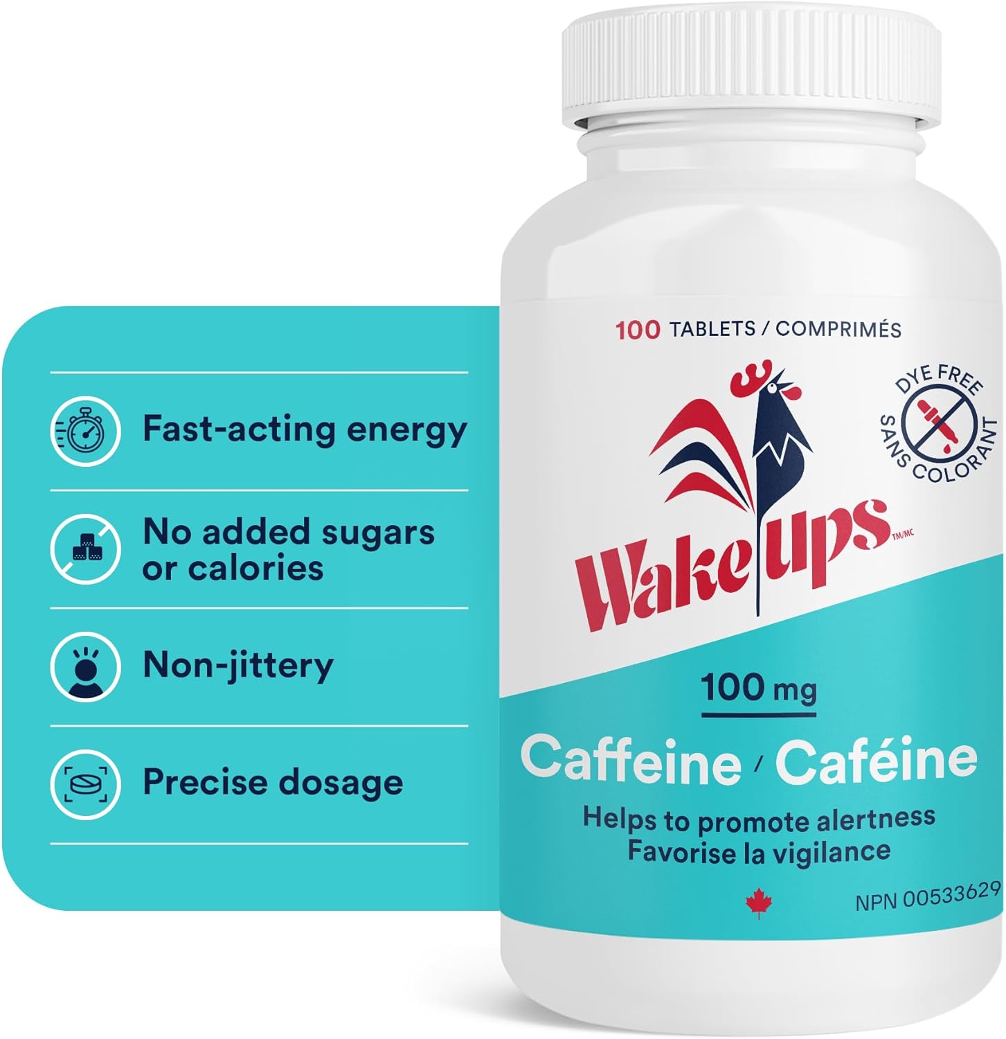 100mg Caffeine | Wake-Ups | 100 Tablets