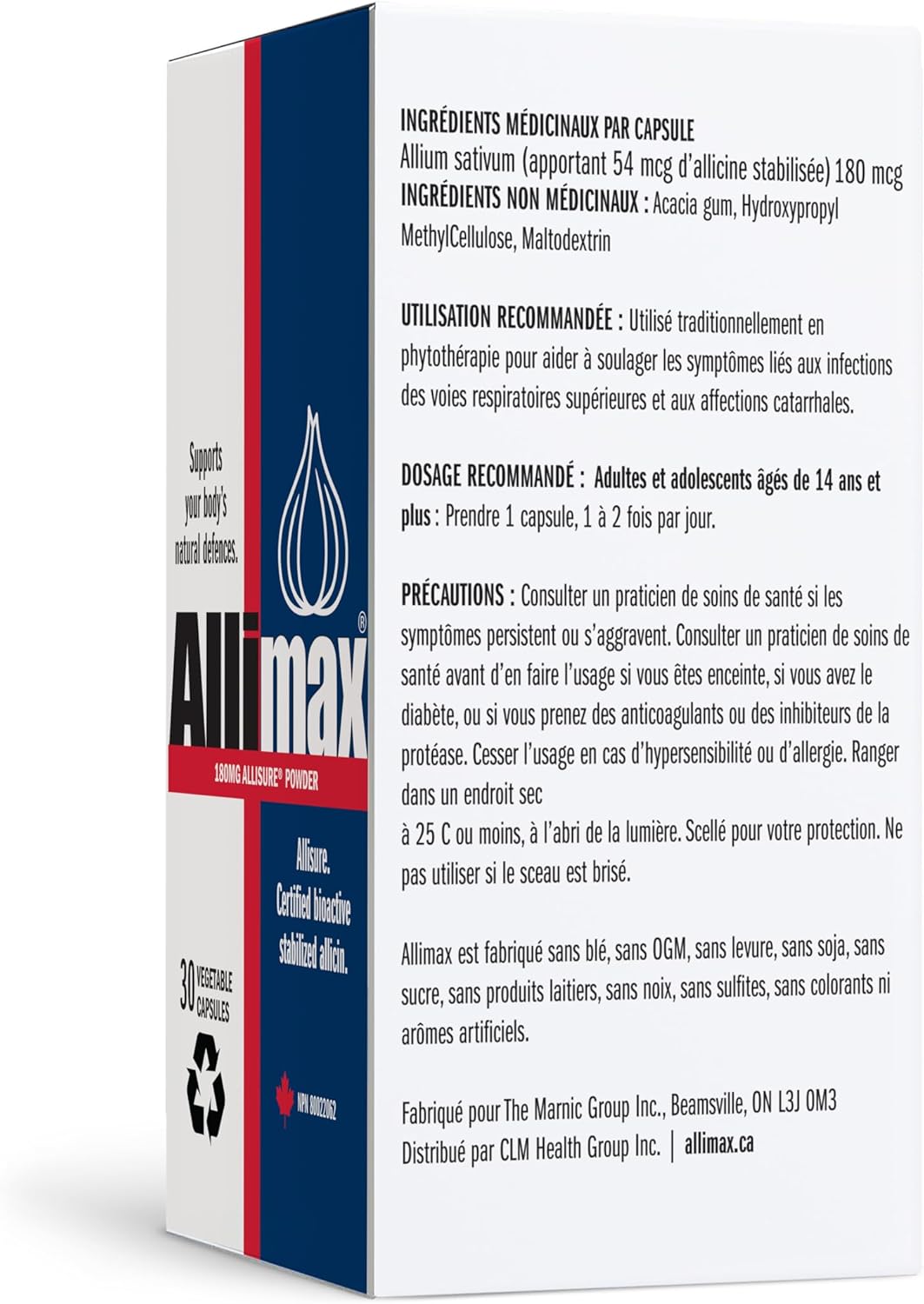 Allicin Capsules - 180mg | Allimax® | Different Sizes
