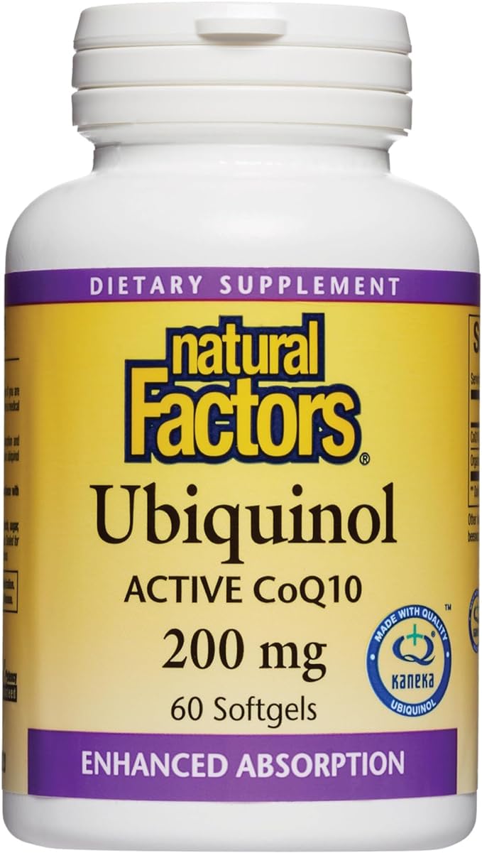 Ubiquinol Active CoQ10 200 mg | Natural Factors® | 30 or 60 Softgels