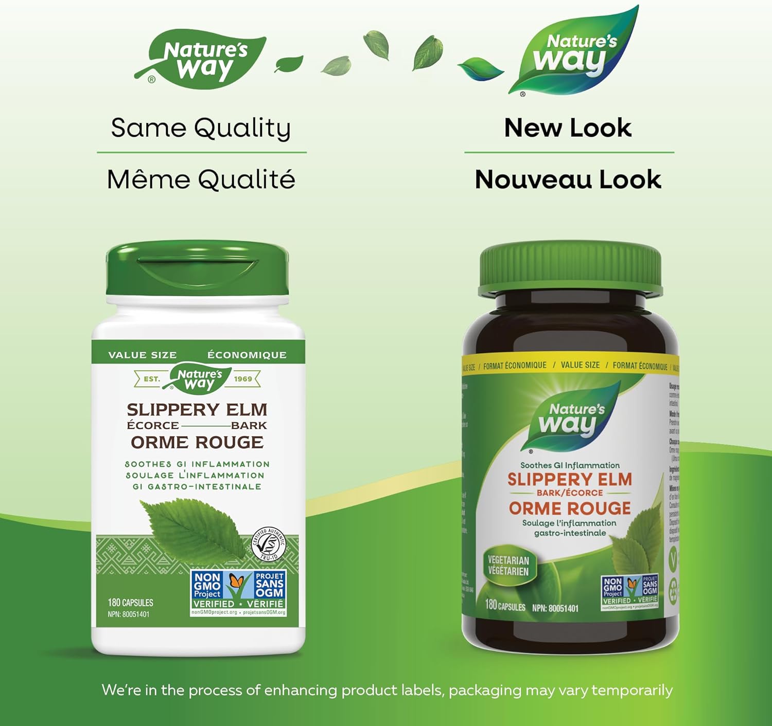 Slippery Elm | Nature's Way® | 100 or 180 Capsules