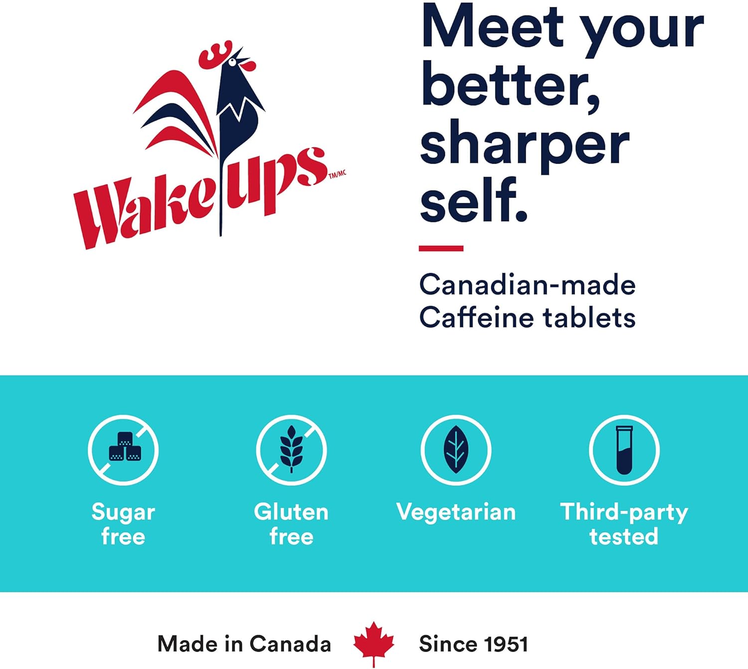 100mg Caffeine | Wake-Ups | 100 Tablets