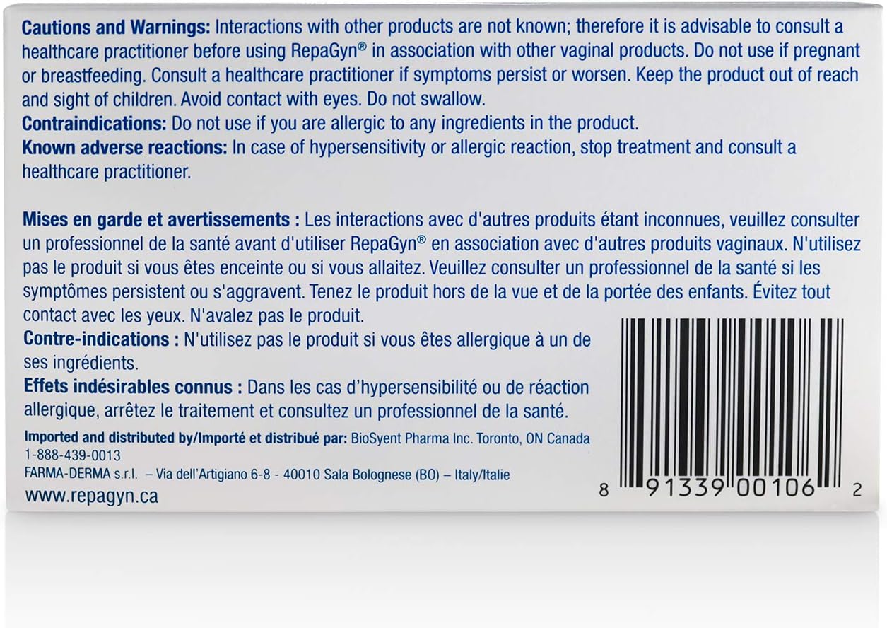 Vaginal Dryness Moisturizer | RepaGyn® | 10 x 2 g Vaginal Suppositories