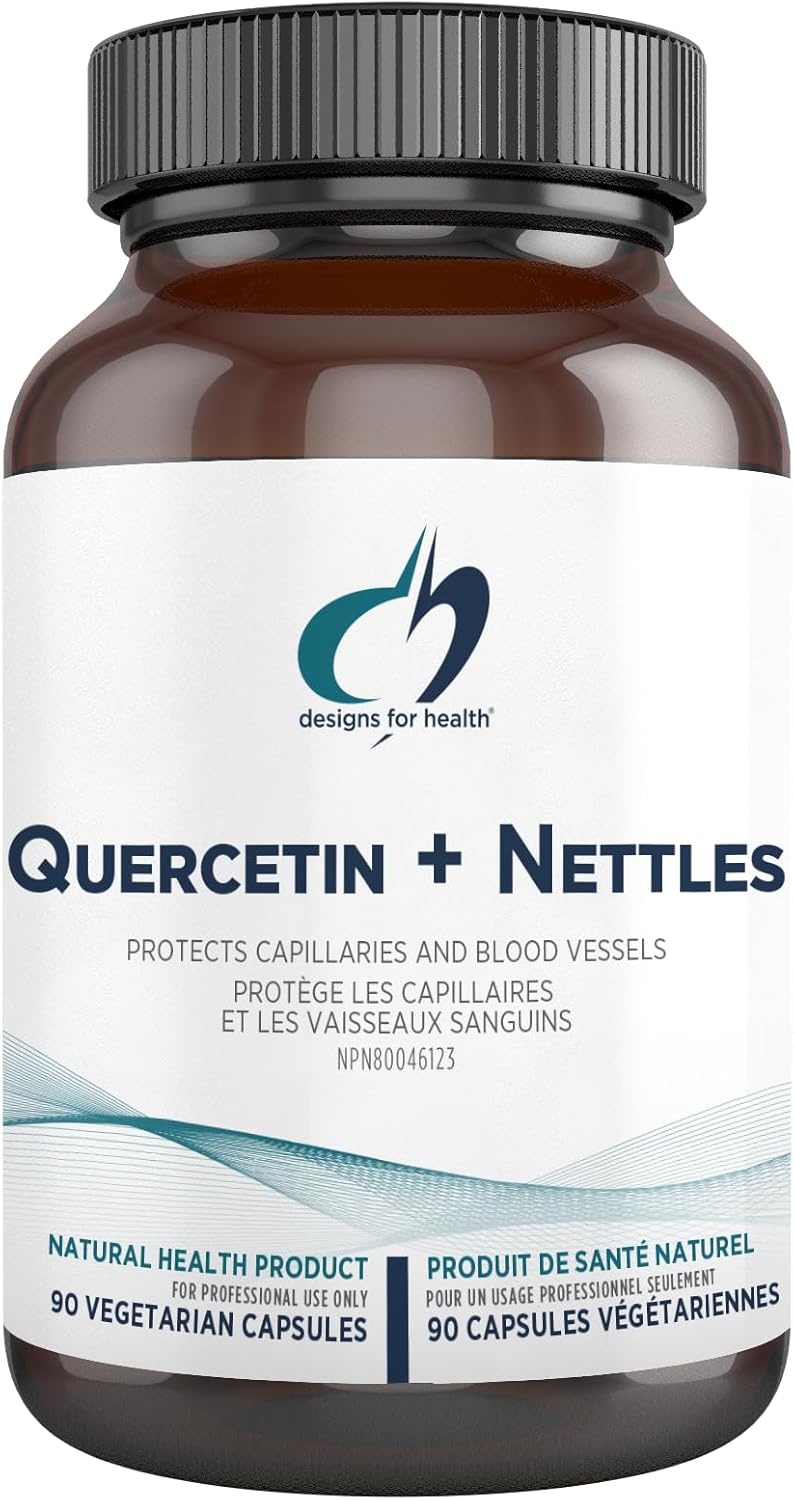 Quercetin + Nettles by Designs for Health® – Seasonal Allergy & Immune Support | 90 Vegetarian Capsules