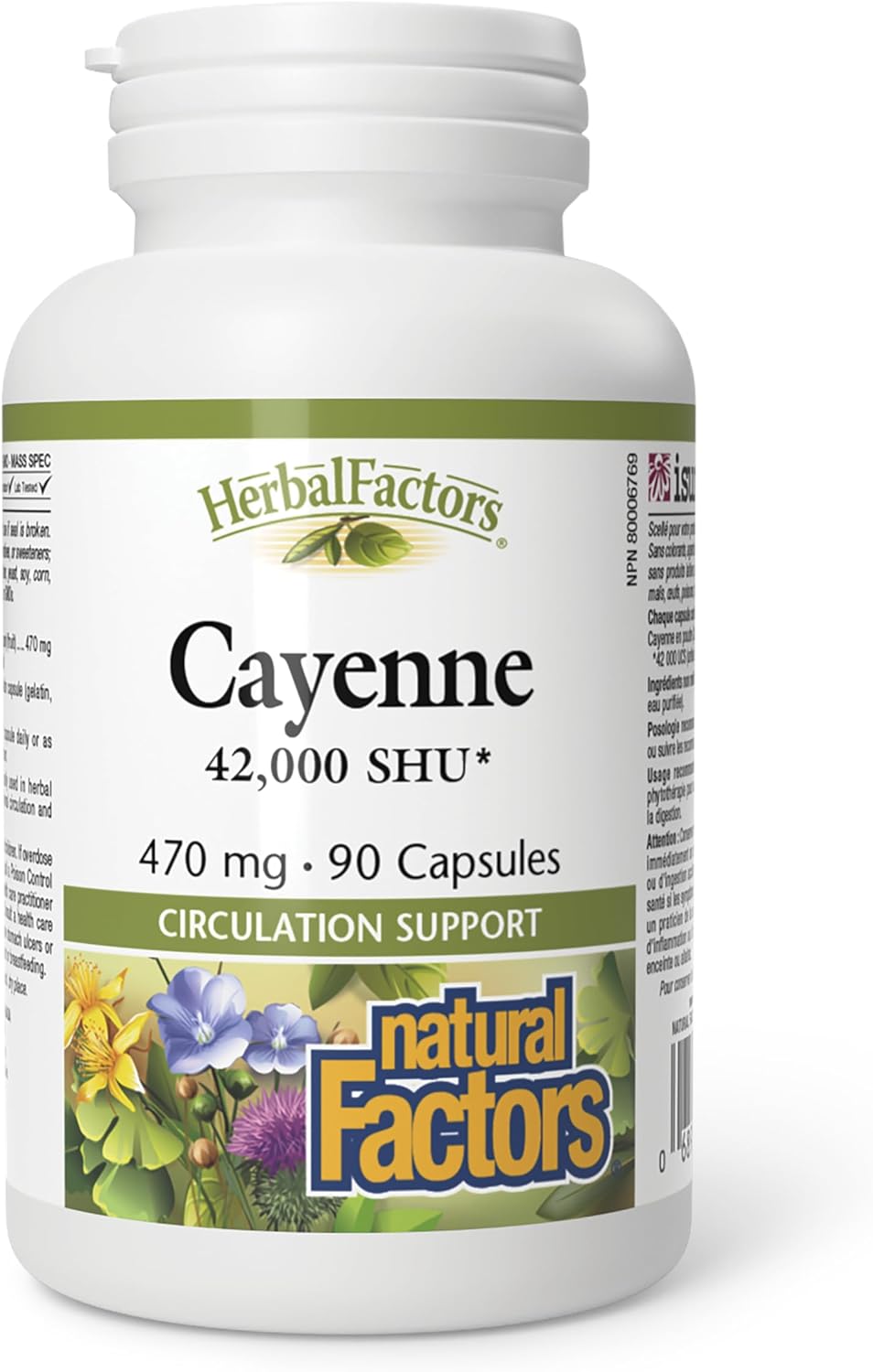 Cayenne 470 mg, HerbalFactors | Natural Factors® | 90 Capsules