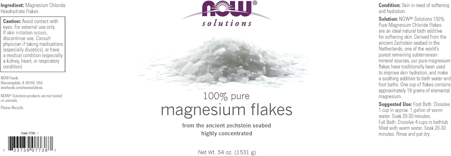 Magnesium Flakes | NOW® | 1531 g