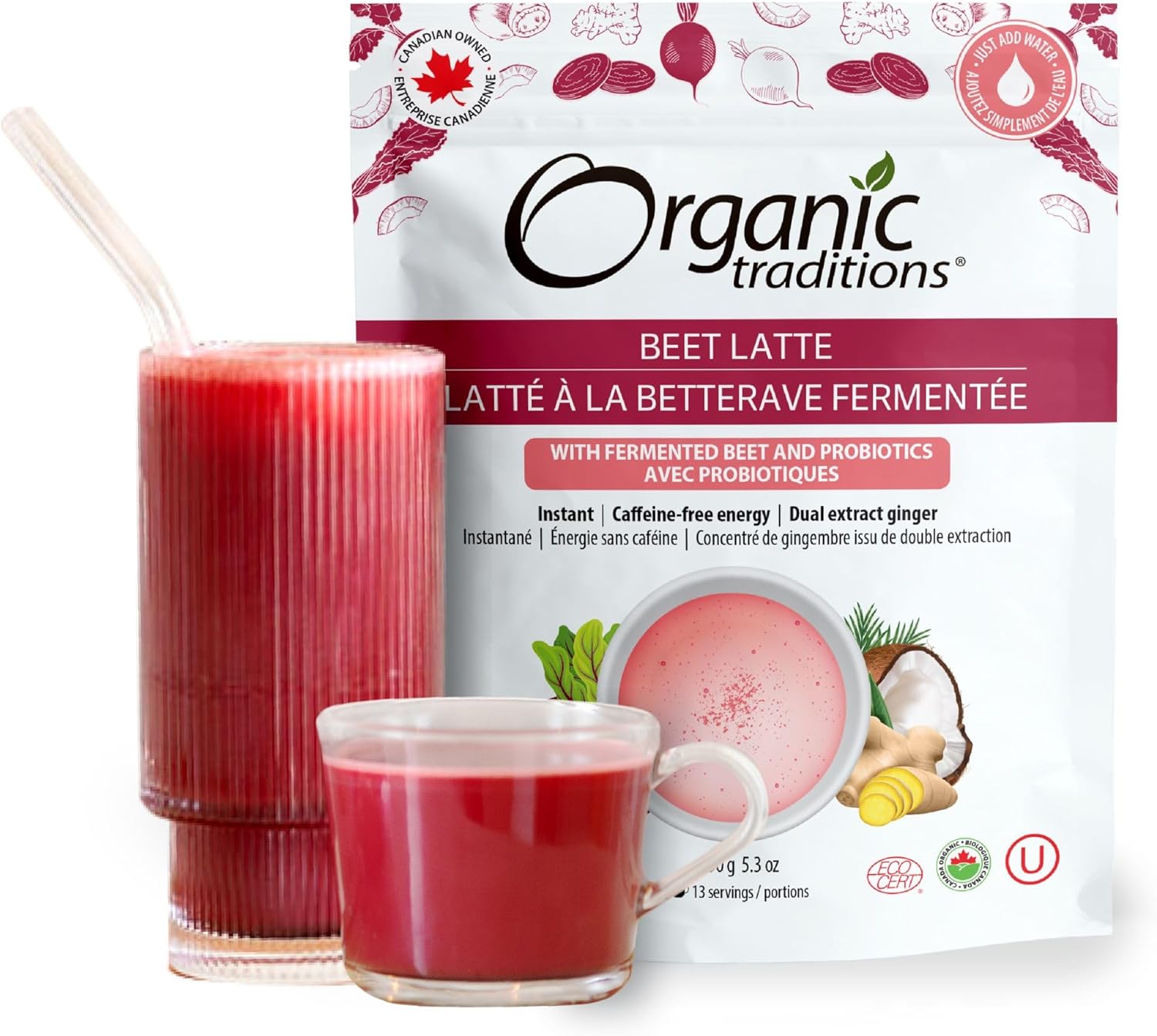 Beet Latte With Fermented Beets And Probiotics | Organic Traditions® | 150 g