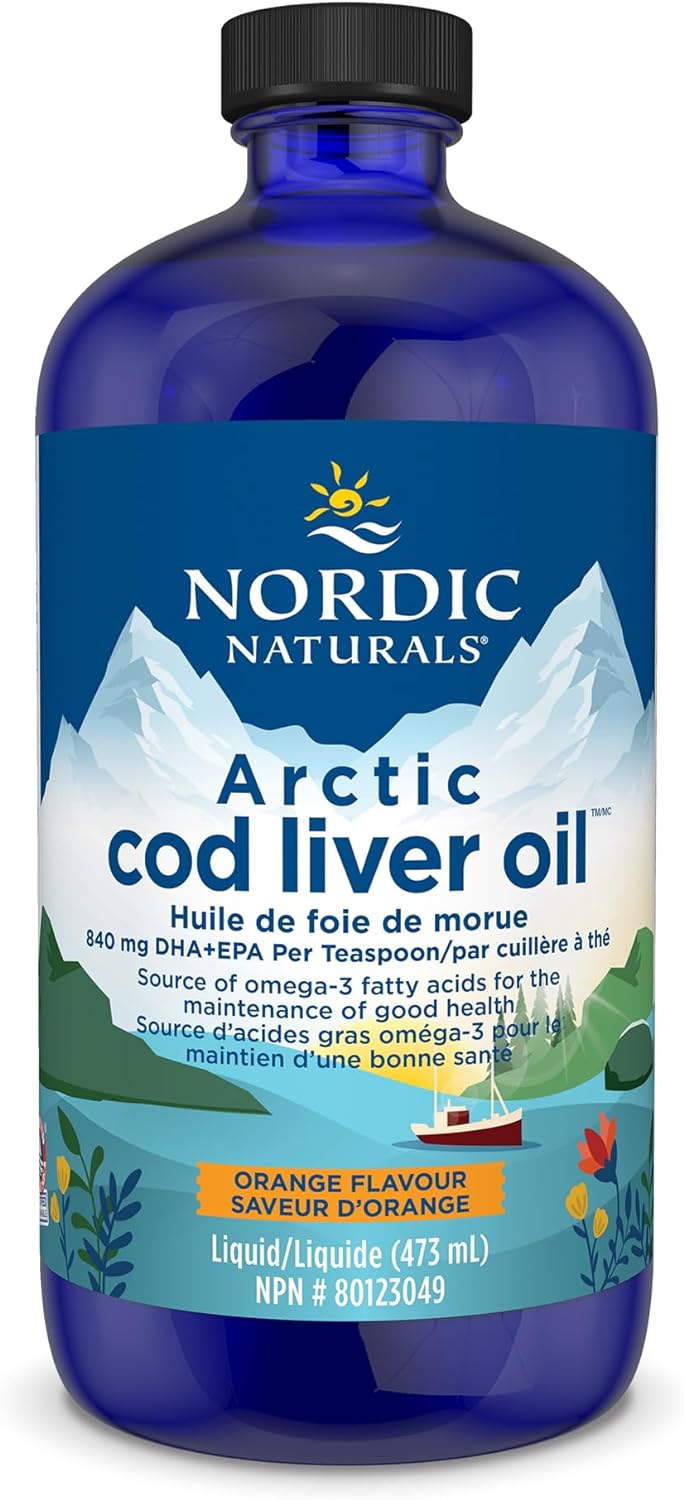 Arctic Cod Liver Oil™ – Orange by Nordic Naturals® – Omega-3 DHA & Immune Support | 237 mL or 473 mL