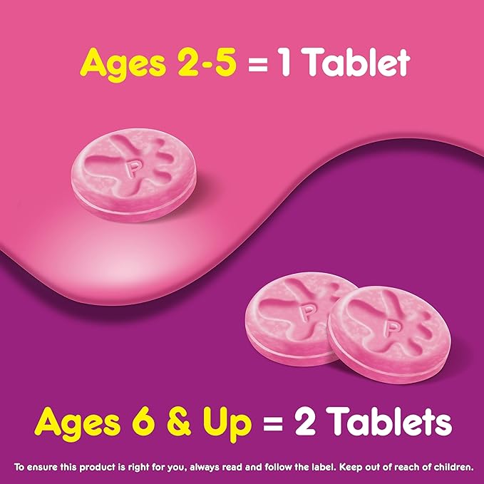 Pepto Kids Antiacids | Pepto Bismol® | 24 Chewable Tablets