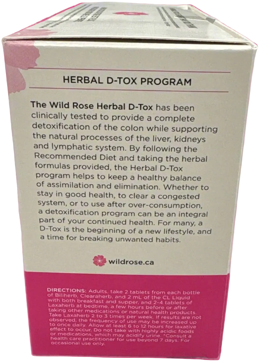 Herbal D-Tox by Wild Rose – 12-Day Herbal Detox & Digestive Cleanse | Complete Kit