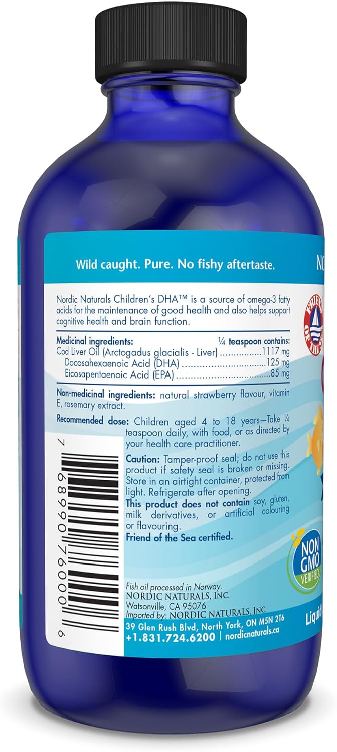 Children's DHA Liquid Strawberry | Nordic Naturals® | 119 mL (4 fl oz.) or 217 mL (4oz)