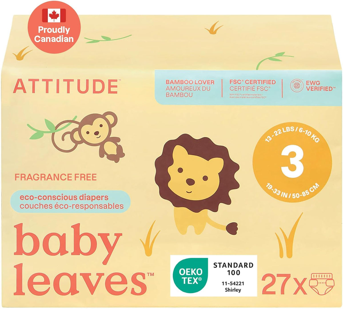 Baby Diapers | ATTITUDE® | Sizes 1–6