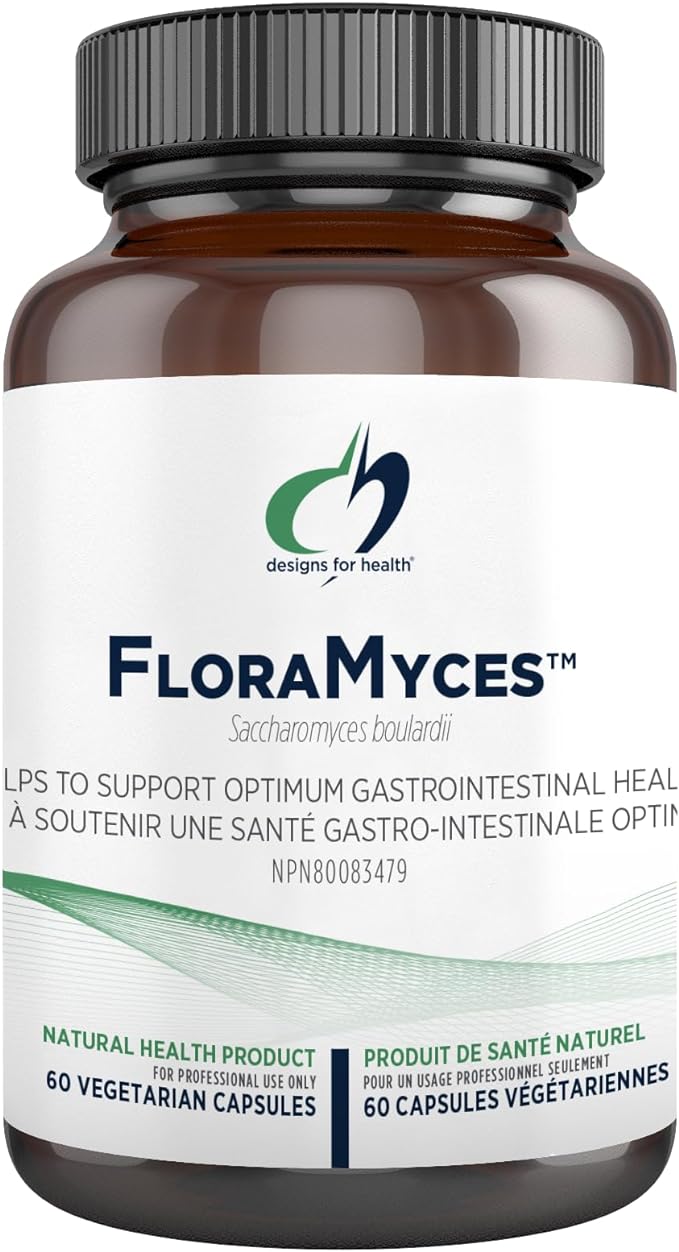 FloraMyces™ by Designs for Health® – Saccharomyces boulardii Probiotic Support | 60 Capsules