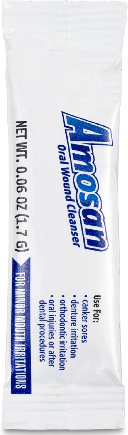 Oral Antiseptic Rinse by Amosan® – Mouth & Gum Cleansing Support | 12 Envelopes x 1.7 g