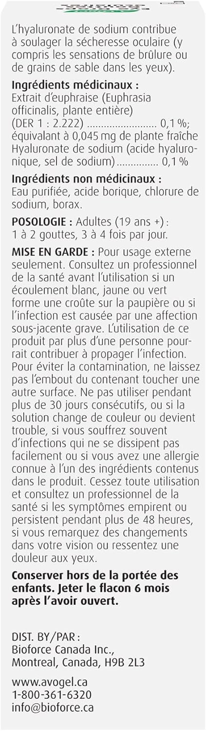 Eye Drops by A.Vogel® – Dry Eye Relief with Hyaluronic Acid & Eyebright | 10 mL