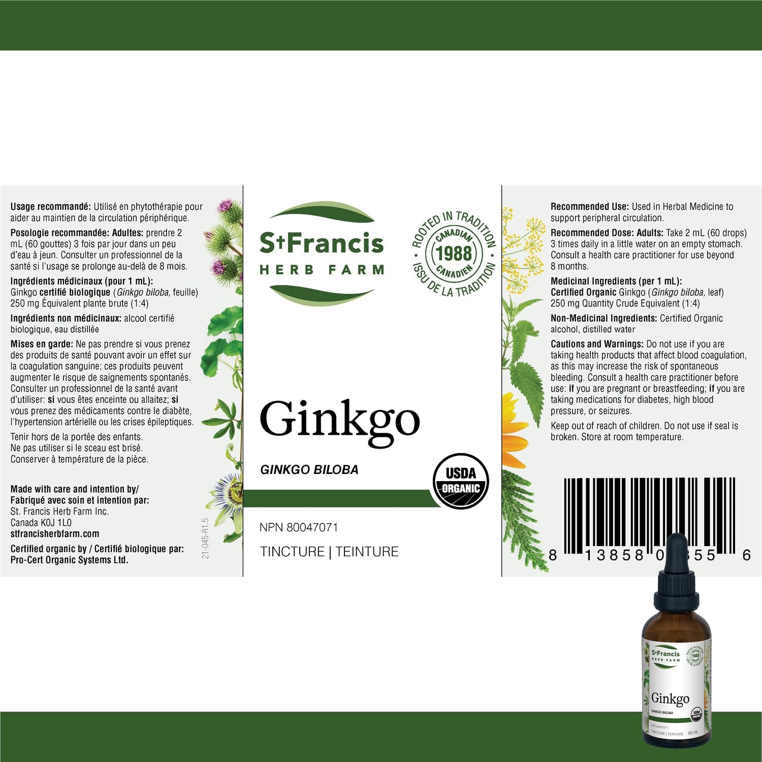 Ginkgo | St. Francis Herb Farm | 50 mL