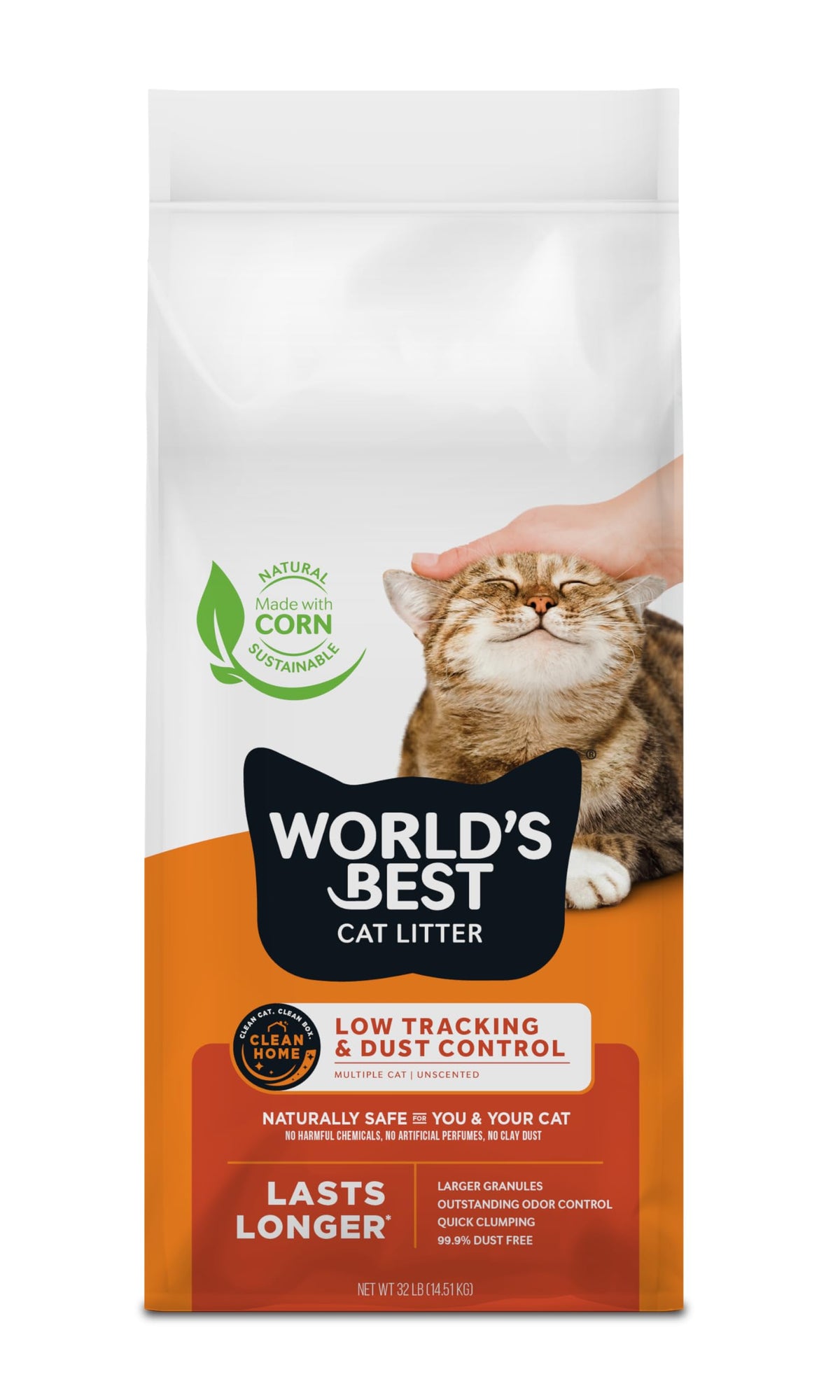 WORLD'S BEST CAT LITTER Low Tracking & Dust Control Multiple Cat Unscented 32-Pounds ๐ All In One Marketplace Canada