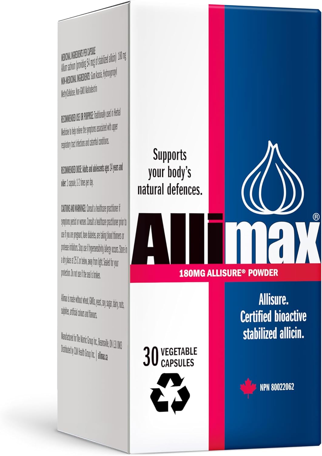 Allicin Capsules - 180mg | Allimax® | Different Sizes