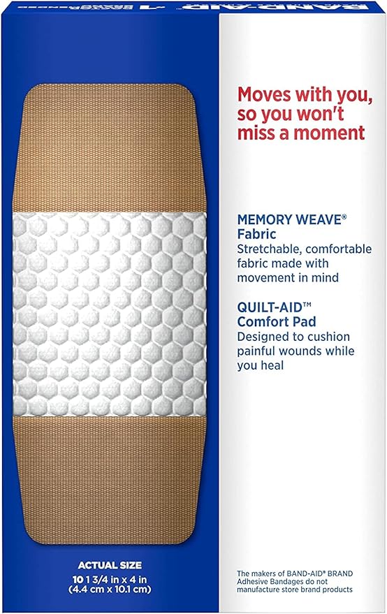 Flexible Fabric Extra Large Bandages | Band-Aid® | 10 Count