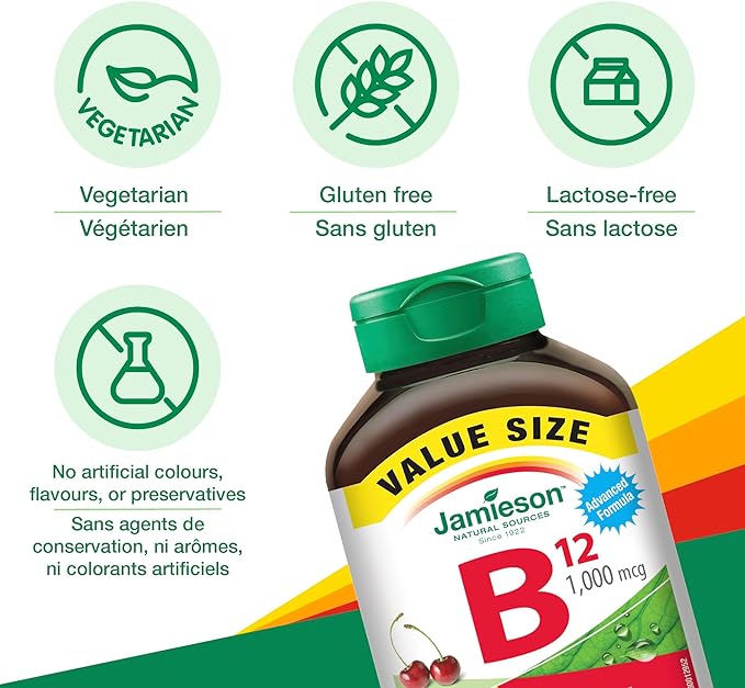 Vitamin B12 (Fast-Dissolving) | Jamieson™ | 100 or 150 Sublingual tablets