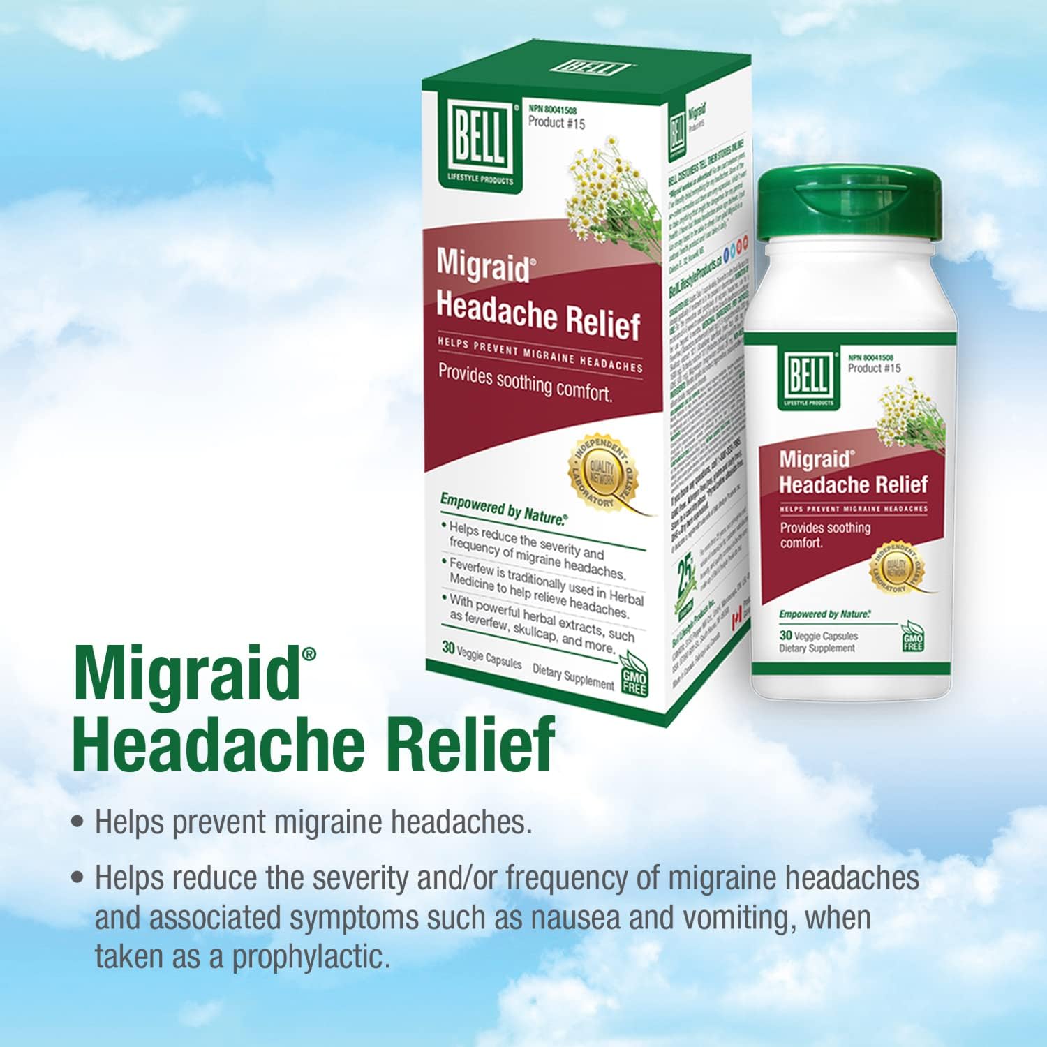 Migraid® Headache Relief | Bell® | 30 Capsules