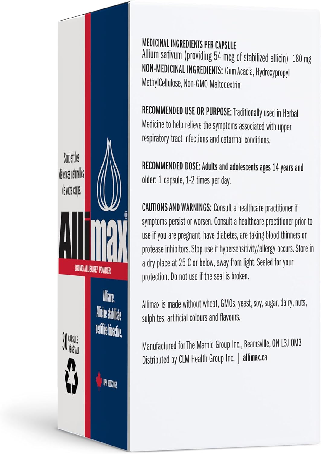 Allicin Capsules - 180mg | Allimax® | Different Sizes