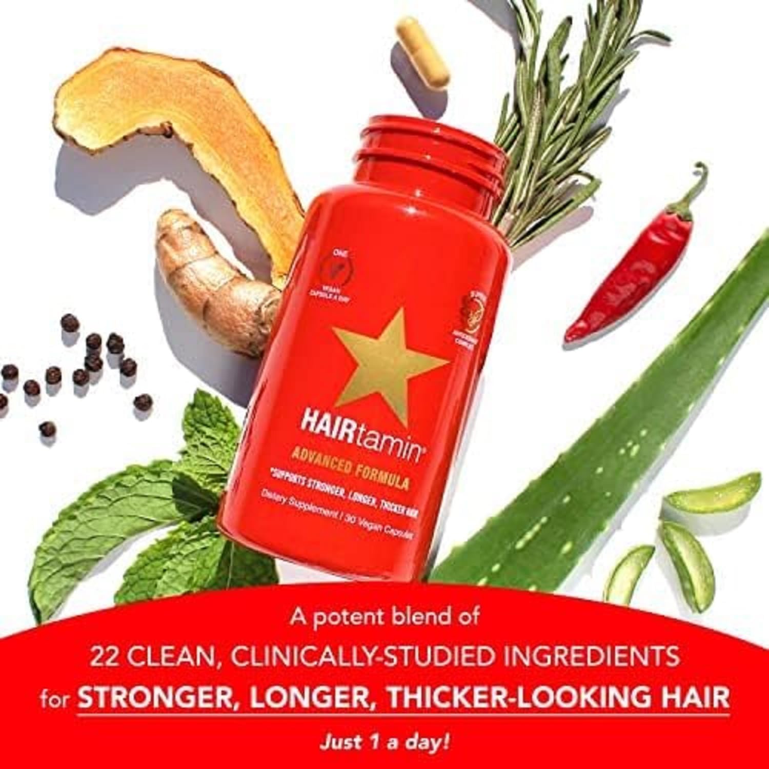 Advanced Formula Vitamins | HAIRtamin® | 30 Capsules