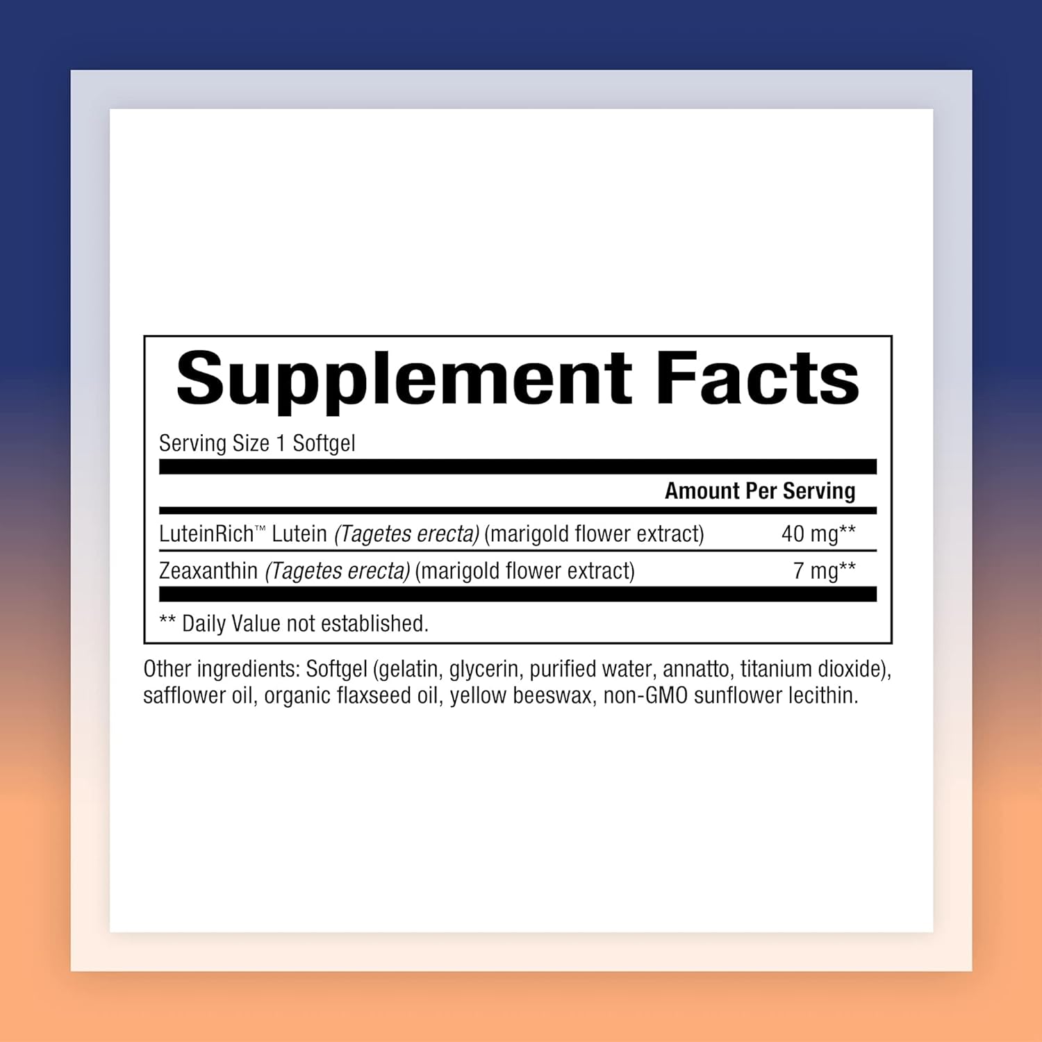 Lutein 40 mg | Natural Factors® | 30 or 60 softgels