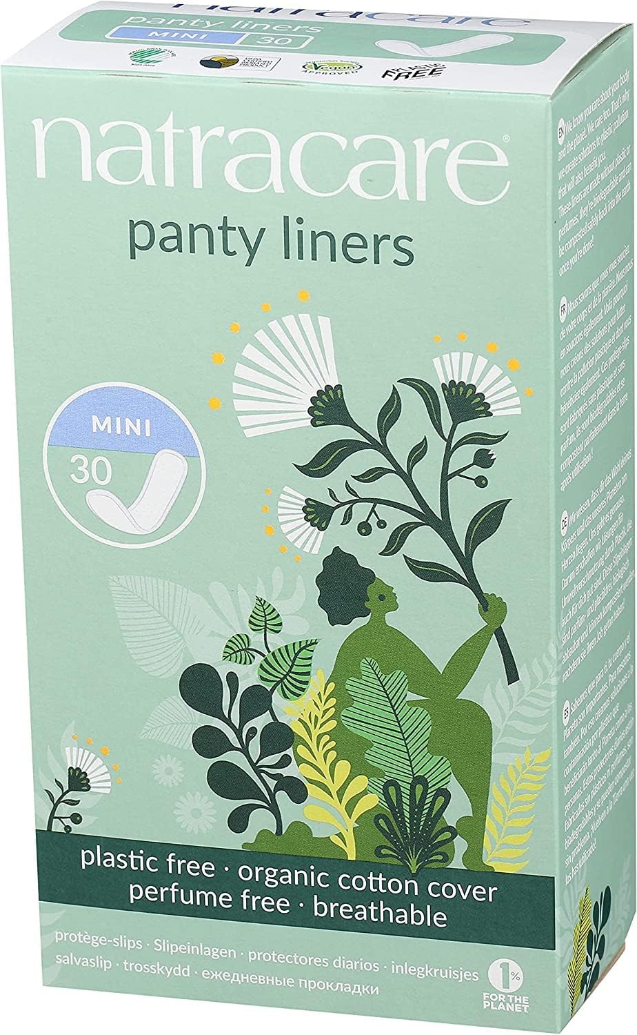 Panty Liners | Natracare® | Mini or Curved/30 Counts