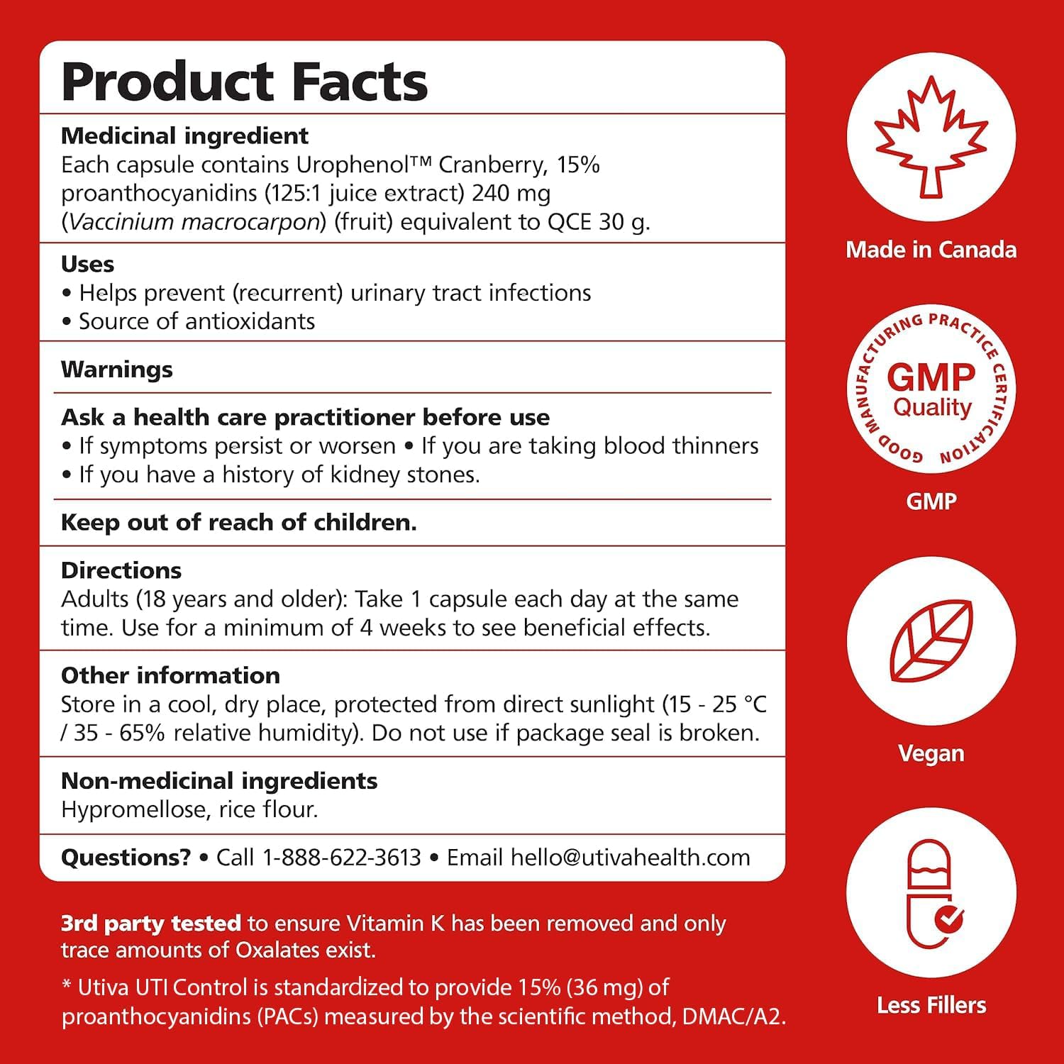 UTI Control | Utiva | 30 Vegi Capsules