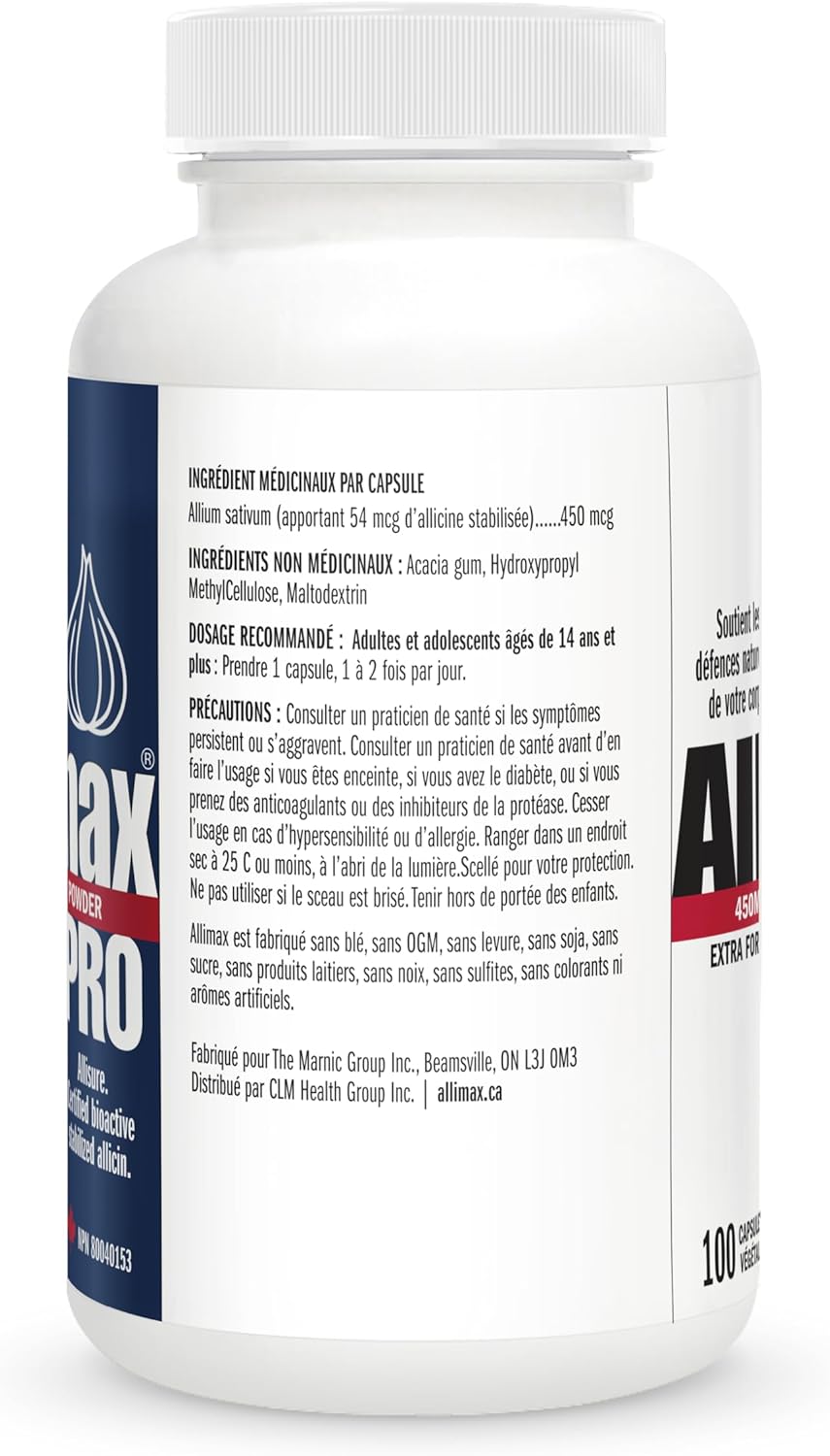 Allicin Capsules- 450mg | Allimax® Pro | 100 Vegan Capsules