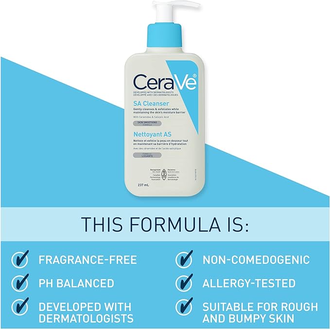 Renewing SA Cleanser | CeraVe® | 237 or 473 mL