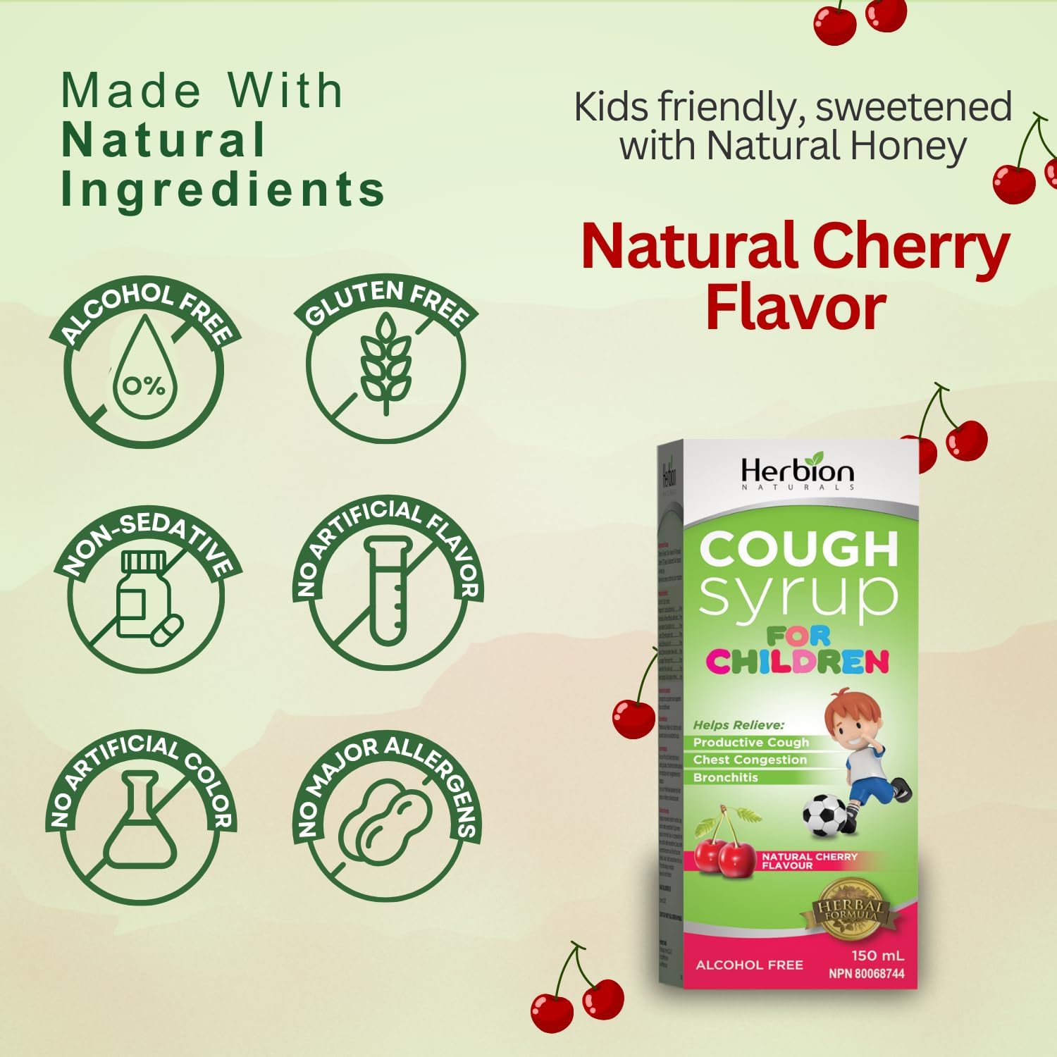 Children Cough Syrup | Herbion Naturals | 150 mL (5 FL Oz)