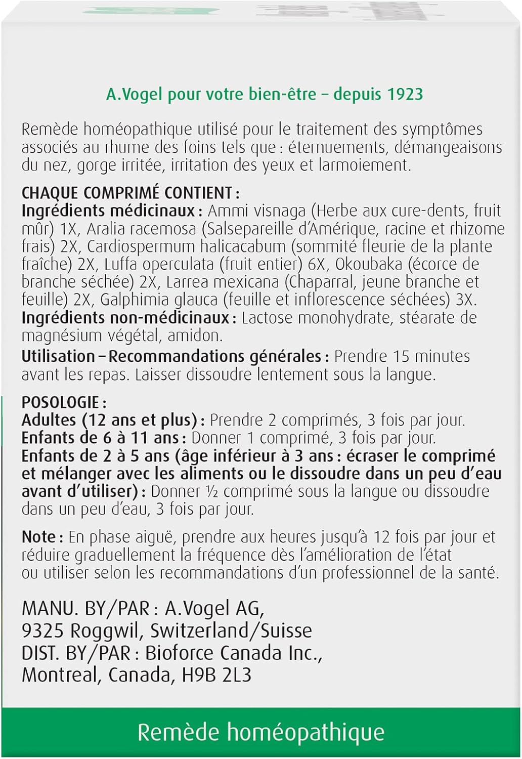 Allergy Relief | A.Vogel | 120 Tabs