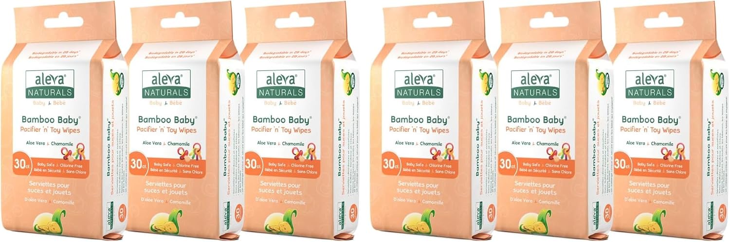 Bamboo Baby Pacifier 'n' Toy Wipes | aleva® Naturals | 30pk