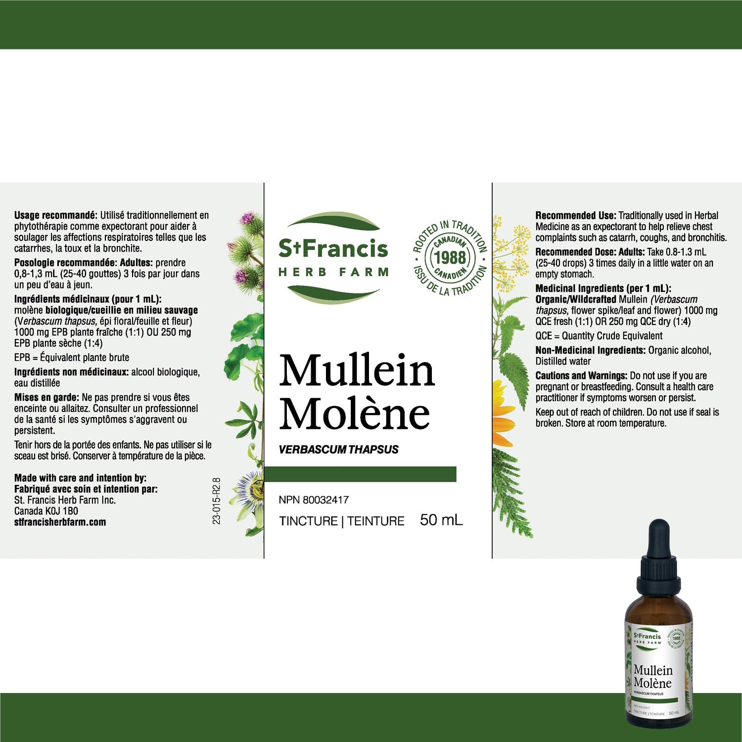 Mullein | St. Francis Herb Farm | 50 mL or 100 mL