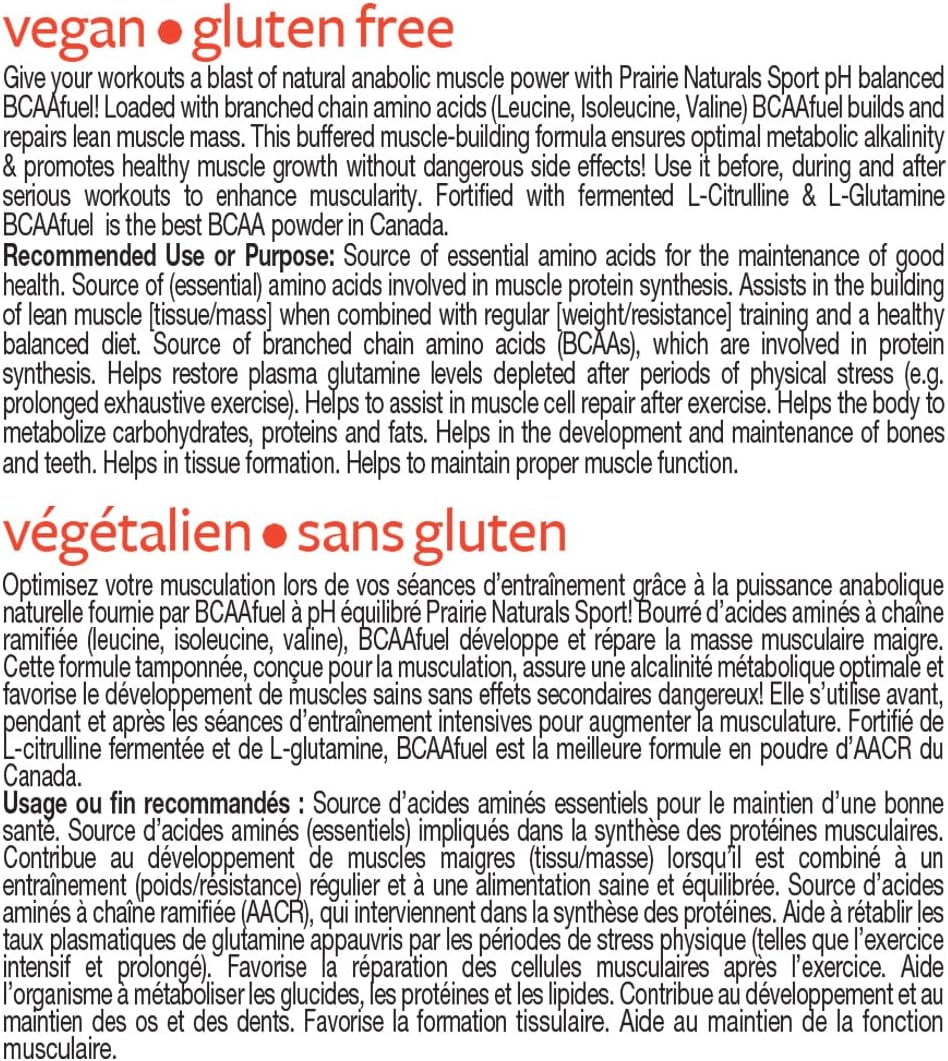 BCAA Fuel pH Balanced | Prairie Naturals® | 315 garm