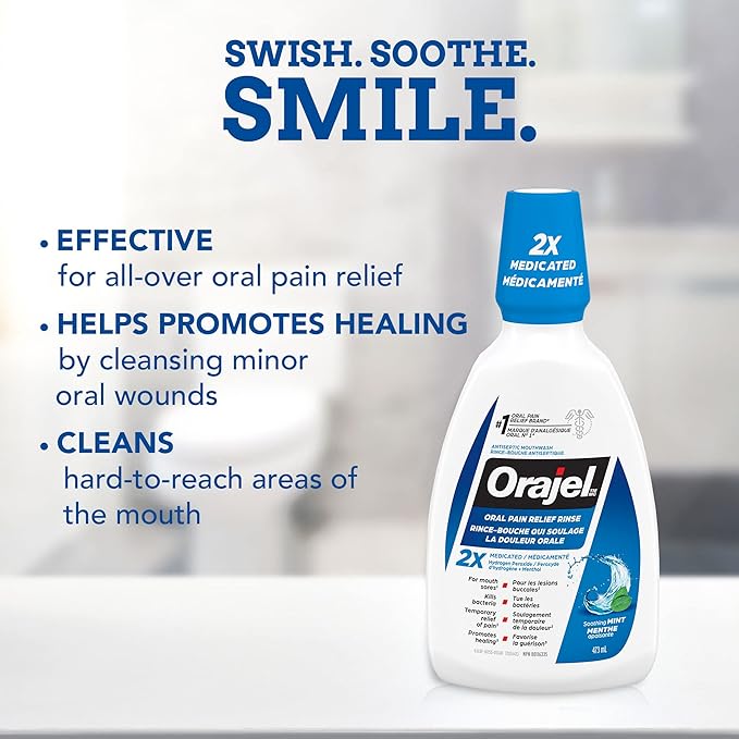 Oral Pain Relief Antiseptic Rinse | Orajel™ | 473 mL