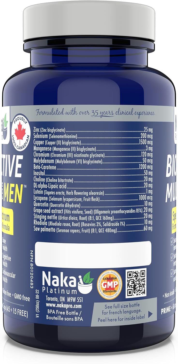 Bioactive Multi for Men | Naka Platinum | BONUS Size 90+30 FREE