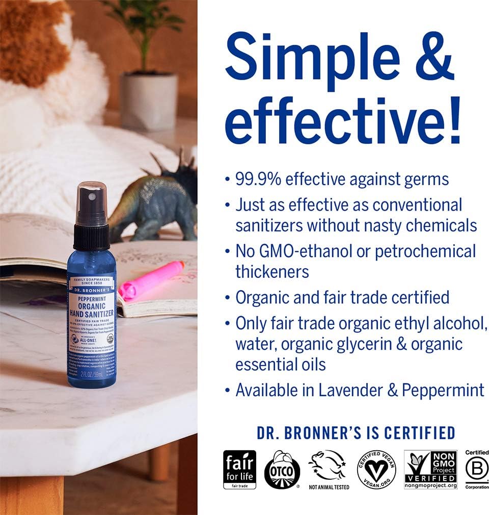 Organic Hand Sanitizer | Dr. Bronner's | 59 mL