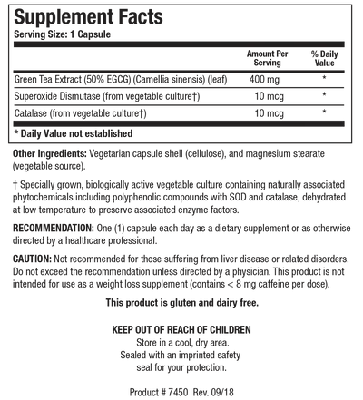 EGCG-200 mg | Biotics Research® | 60 Capsules