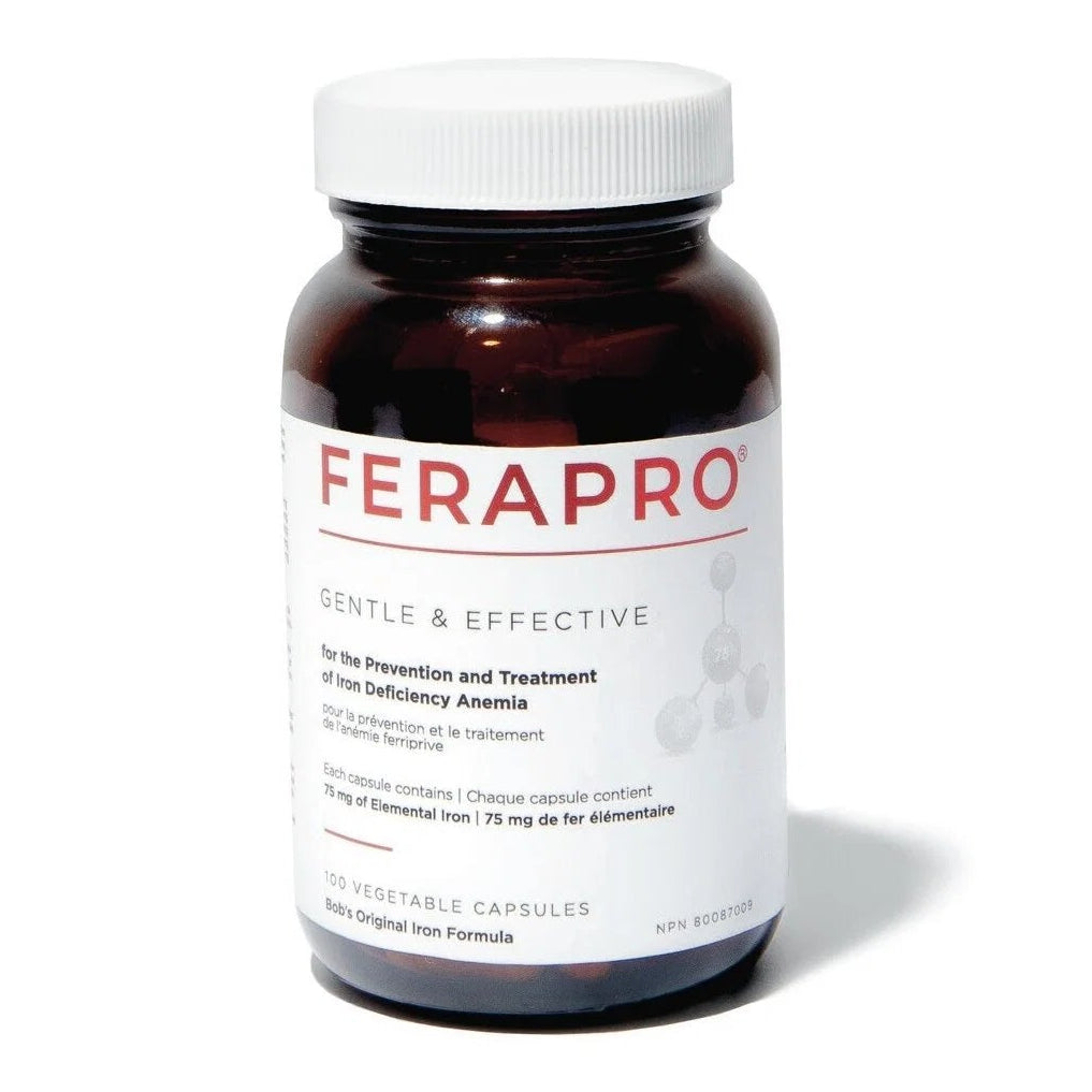 FERAPRO™ by Bob’s Iron Formula – High-Potency Iron & Energy Support | 100 Veggie Capsules