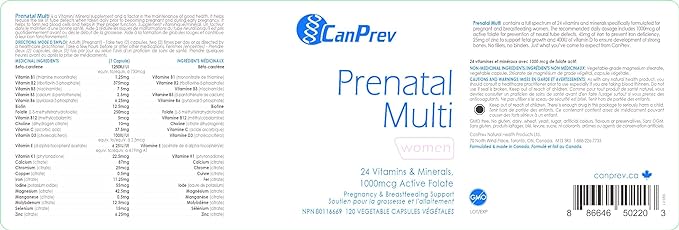 Prenatal Multi | CanPrev | 120 Vegetarian Capsules