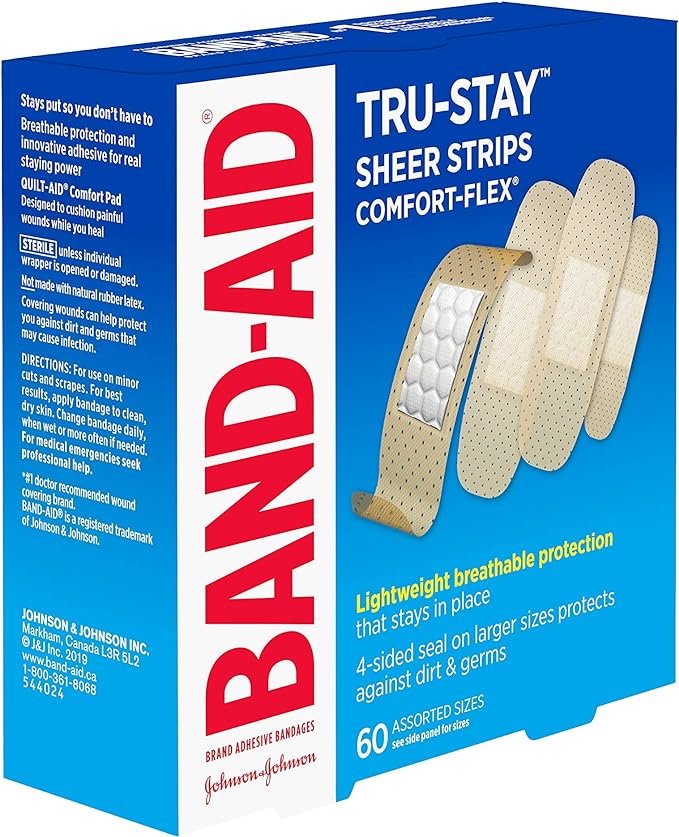 Tru-Stay™ Sheer Strips Comfort-Flex® Bandages | Band-Aid® | 60 or 80 Count