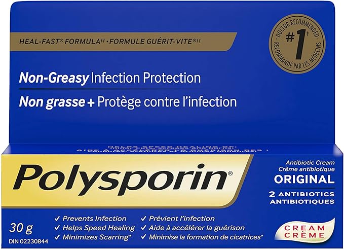Original Antibiotic Ointment Cream (Non Greasy) | Polysporin® | 15g or 30g tubes