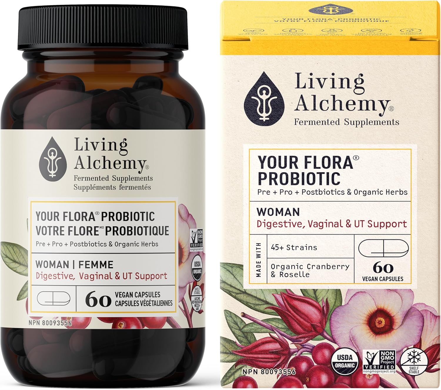 Your Flora® Probiotic Woman | Living Alchemy® | 60 Vegan Capsules