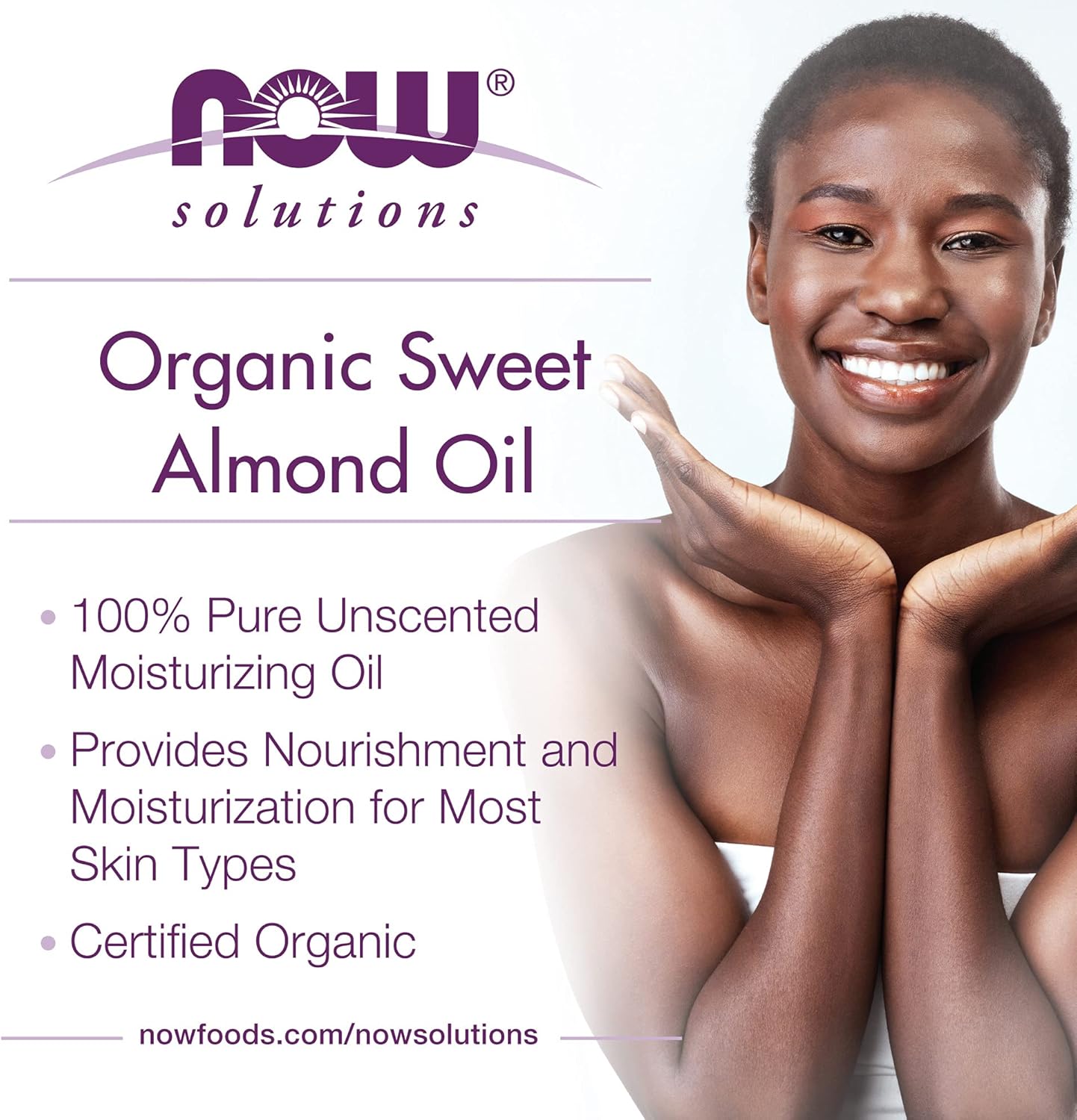 Organic Sweet Almond Oil, ECO2 | NOW® | 237 mL
