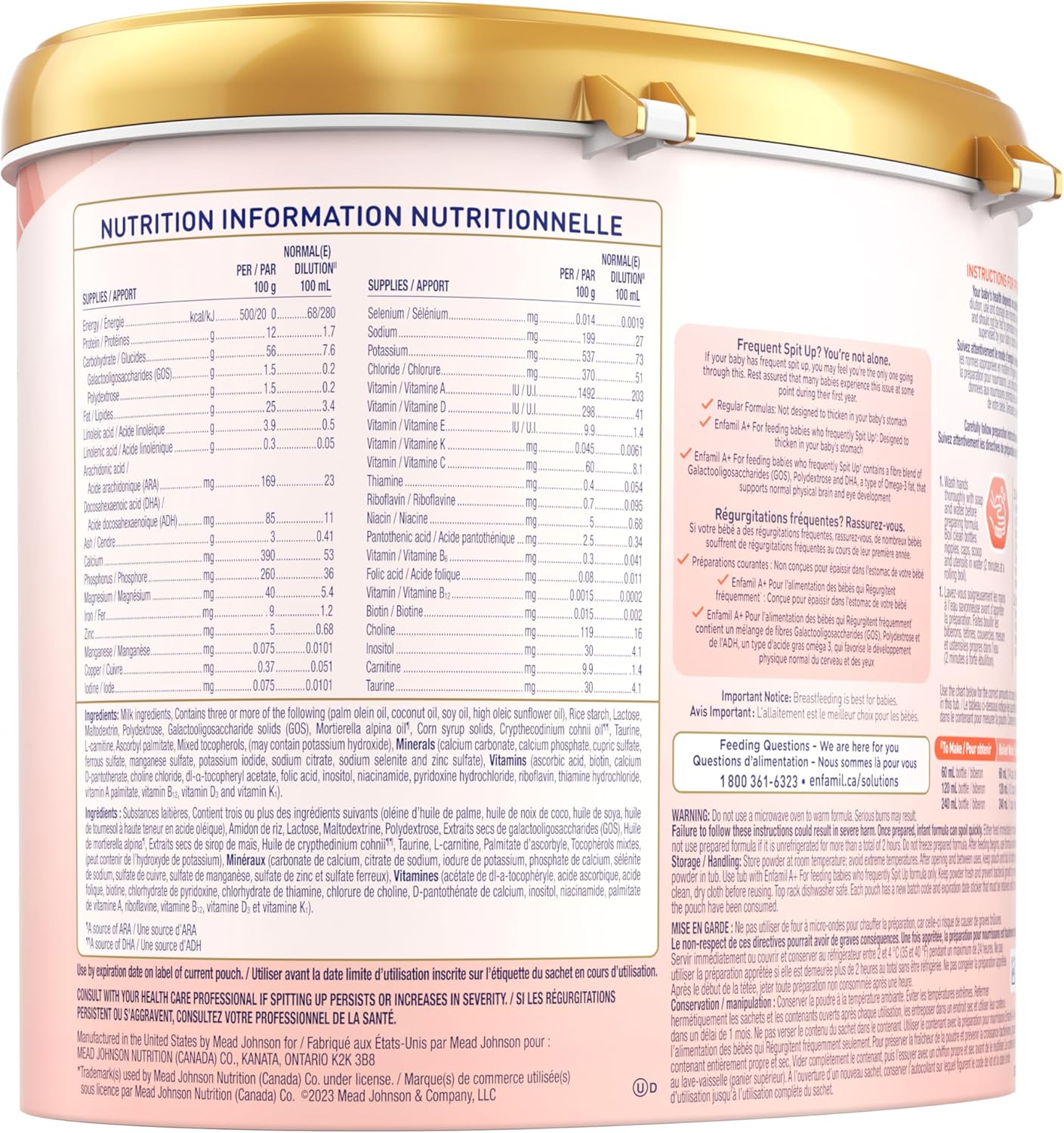 Spit Up, Baby Formula, Powder | Enfagrow A+® | 629 Gram