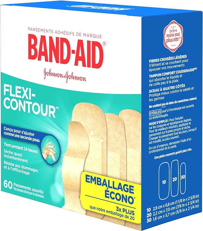 Skin-Flex® Bandages Value Pack (Assorted Sizes) | Band-Aid® | 60 Count