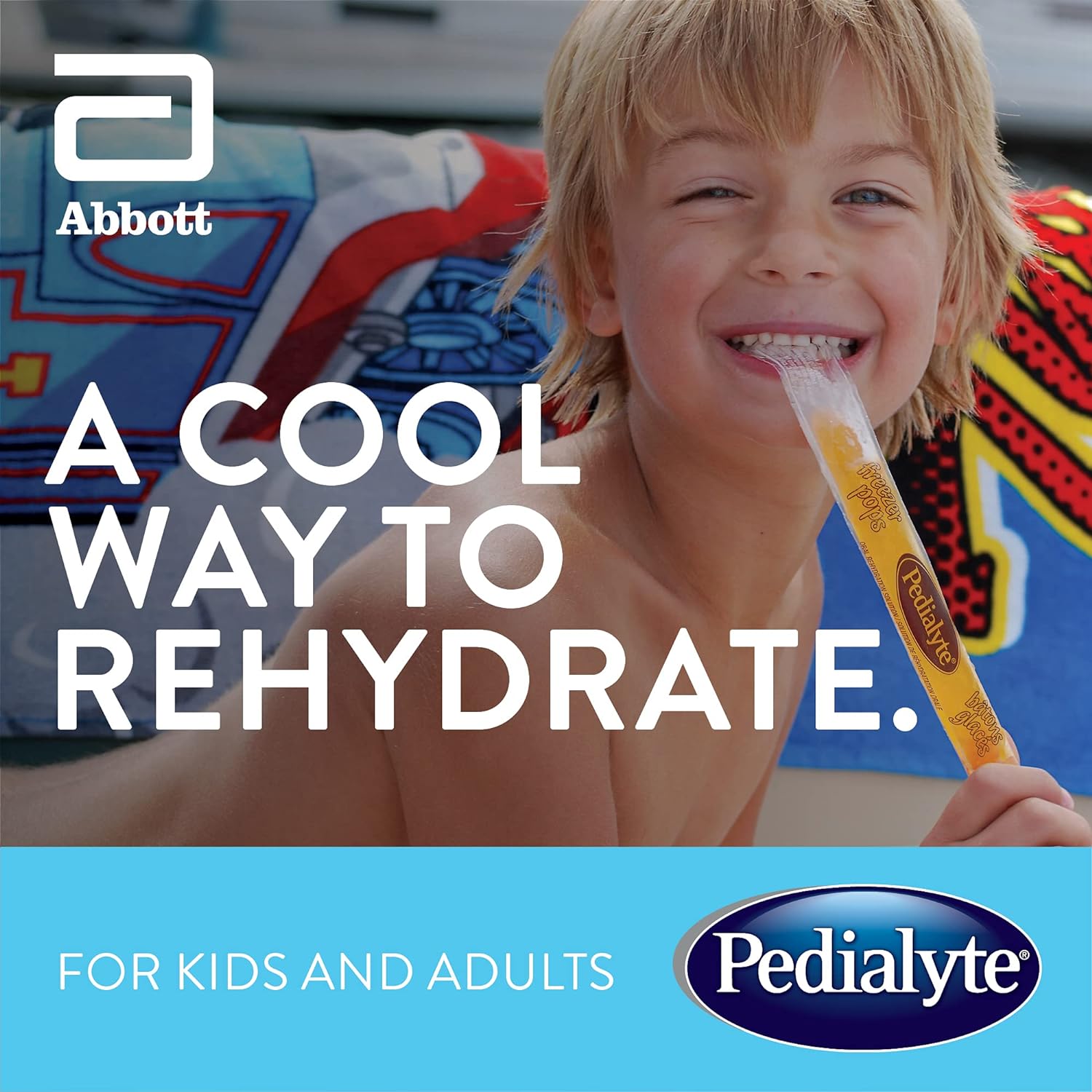 Electrolyte Popsicles For Adults & Kids | Pedialyte®| 1 L (62.5 ml x 16)